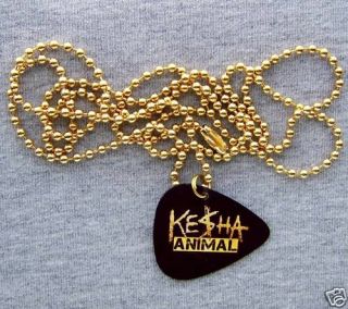 Gold Kesha Guitar Pick Necklace Ke$Ha Animal CD Tik Tok