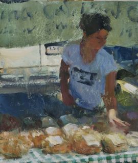 Bread Seller at The Farmers Market by Duane Keiser