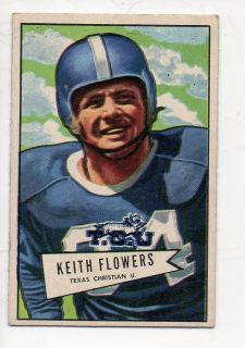 1952 Bowman Small 115 Keith Flowers Detroit Lions