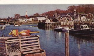 Kennebunkport Harbor Maine Vintage Postcard 21D