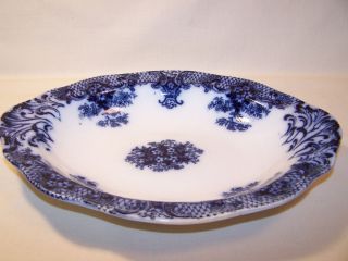 Keswick Royal Semi Porcelain Wood Son England Flow Blue Dish