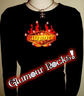 Kid Rock Crystal Rhinestone LS T Shirt Tee s M L XL 2XL