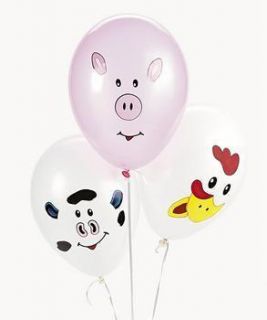 Make Farm Animal Balloons Kids Birthday Party Game Activity Cow Pig