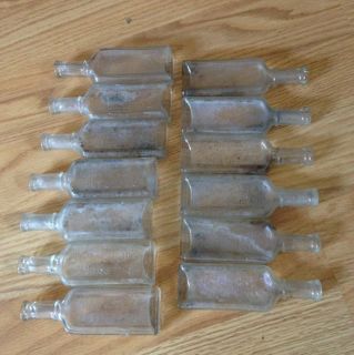 13 Antique Kimbroughs Antiseptic Clear Glass Medicine Bottles