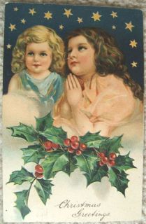 Vintage Embossed Christmas Post Card Made in Germany