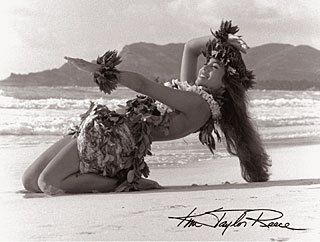 Kim Taylor Reece Hula Noho 11 x 14 Double Matted Hawaiian Hula Print