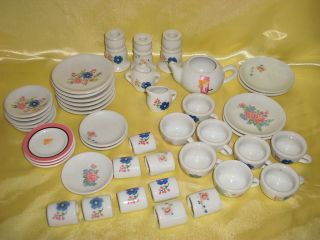 Vintage Mixed Lot Childs Kids Doll Play Dishes Tea Set Strombecker