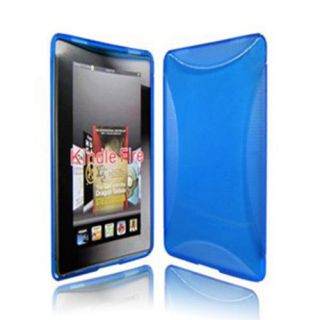 TPU Silicon Skin Case Cover for  Kindle Fire 7 Blue