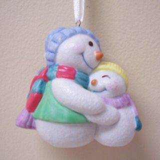 2000 Hallmark “Warm Kindness” Ornament Hugging Snowmen Porcelain