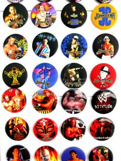 WWF Wrestling Button Pin Badges Kids Party Bag Fillers Toys Lot