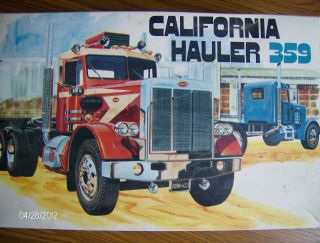 unused AMT California Hauler 359 Peterbilt semi RARE Complete 1 25