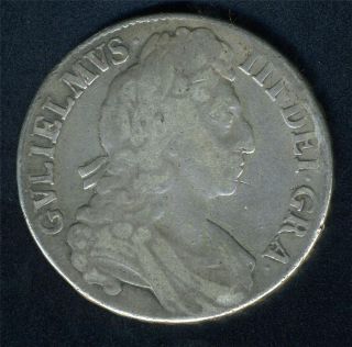 Great Britain 1 Crown 1696 King William III Silver Coin as Shown
