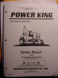 Power King Tractor Owners Parts Manual