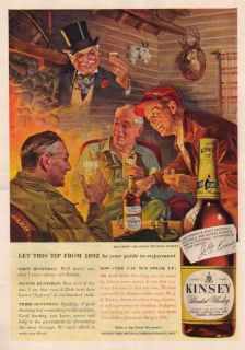 1943 Hunting Cabin JW Wilkinson Art Kinsey Whiskey Linfield PA Vintage