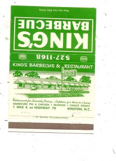 Kings Barbecue Restaurant Hwy 70 Kinston MB