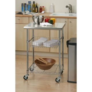 Stainless Steel Kitchen Workstation Equipment Cart Table Mobile Island