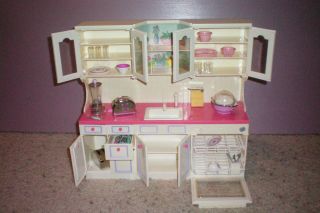 Vtg Barbie Kitchen Sink Dishwasher Toaster Blender Original San