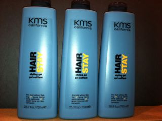 KMS California Hair Stay Styling Gel 25 3 oz ea 3 pack Fast Free Ship
