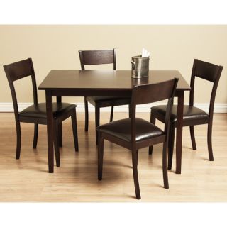  Wood 5 Piece Dining Room Set Kitchen Furniture Table And Chairs New