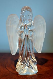 Glass Praying Angel Figurine Statue Hand Blown Beautiful 2 25L 1w 4