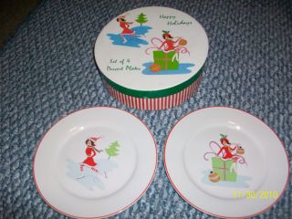 Wendoverlane Mary Kober Christmas Plates Set of 4