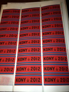 Stop Kony 2012 Mailing Label Stickers Donation to Invisible Children