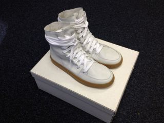 NWB Kris Van Assche Lace Up Hightop Sneakers 3 Sz White Gray $645