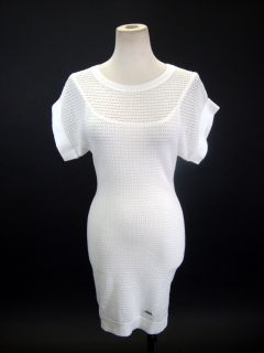 Kourtney Kardashian Lacoste + Malandrino White Knit Sweater Dress XS