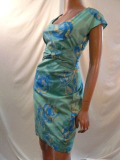 New Kristin Davis Floral Twist Front Sheath Dress Sz 2