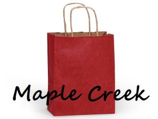 Red Kraft Paper Gift Bag Set of 10 Wholesale Price