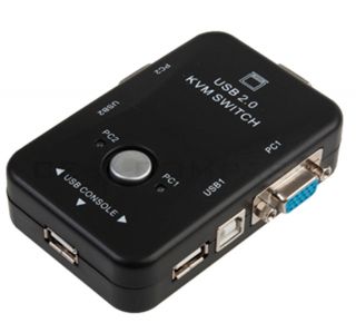 Port KVM Switch 2 Set 3 in 1 USB KVM Cables for PC