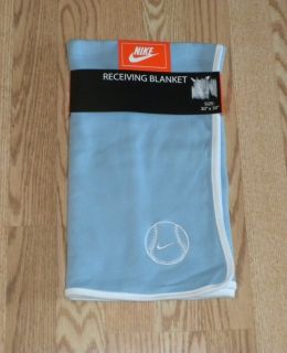 New Nike Baby Receiving Blanket 30x30 Blue