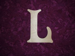 UNFINISHED WOOD LETTER L WOODEN LETTER CUT OUT 6 INCH TALL PAINTABLE