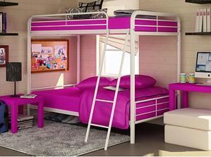  Bed Set Children Bedroom Kids Desk Ladder Loft Trundle Furniture New