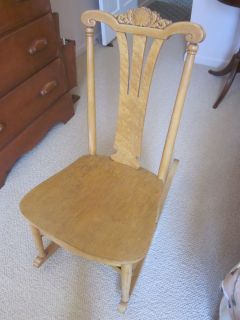 Fenker Co Wood Rocking Chair La Porte Indiana Sewing Rocker