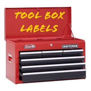 100 PIECE TOOL AND TOOLBOX LABEL KIT FOR SNAP ON & CRAFTSMAN