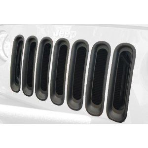 Snap in Black Front Grille Insert Kit Jeep Wrangler JK 2007 2013 2 and