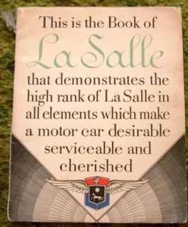 1929 La Salle Sales Brochure Book 29 Original