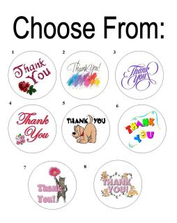 48 Thank You Envelope Seals Labels Stickers 1 2 Round