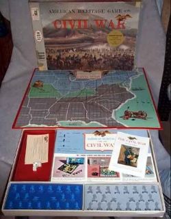 Vintage Civil War Strategy Board Game Milton Bradley MB