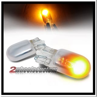 194 2x CHROME AMBER LIGHT BULBS LAMPS W5W SIGNAL SIDE MARKER T10