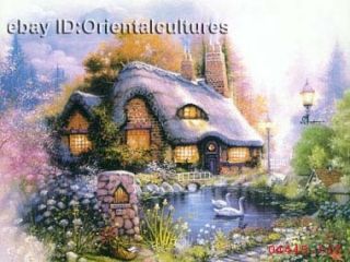 100 Real Natural Silk Thread Hand Embroidery Kits Landscape 16