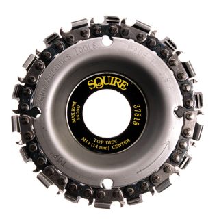 SQUIRE CHAIN SAW DISC FOR RAPID WOOD REMOVAL, CUTTING, GENERAL SHAPING
