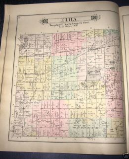 Elba Township Lapeer County Michigan Plat Map 1893