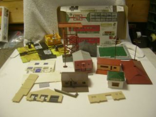 HO Large Lot of Plastic Buildings Parts etc for Kitbashing or Repair