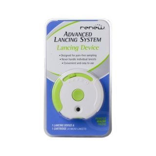 Renew Advanced Lancing System Lancing Device 20 Lancets New Refillable