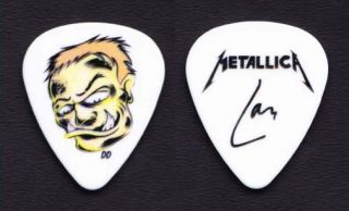 Metallica Lars Ulrich Caricature Signature Guitar Pick 2012 Tour