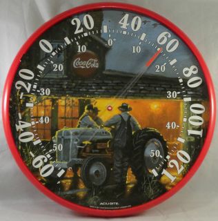 Large Outdoor Round Dial Thermometer Shop Talk Farmer Tractor American