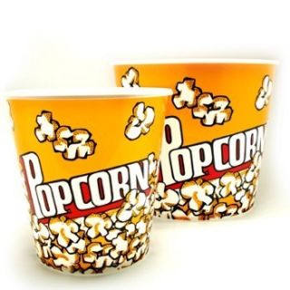 Popcorn Bowl Large Plastic Container Movie Theater Bucket