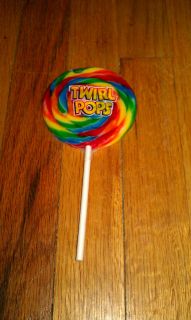 unopened 3 oz Twirl Pop rainbow swirl lollipop Twirly Swirly Candy Old